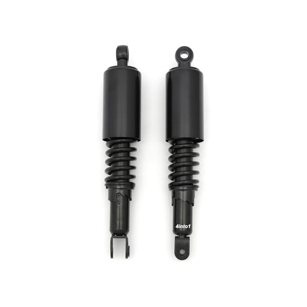 Black Rear Shocks with Shroud - Eye/Clevis - 321mm (12