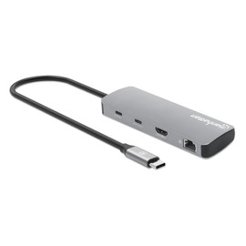 Manhattan USB-C PD auf HDMI 9-in-1 4K Dockingstation grau