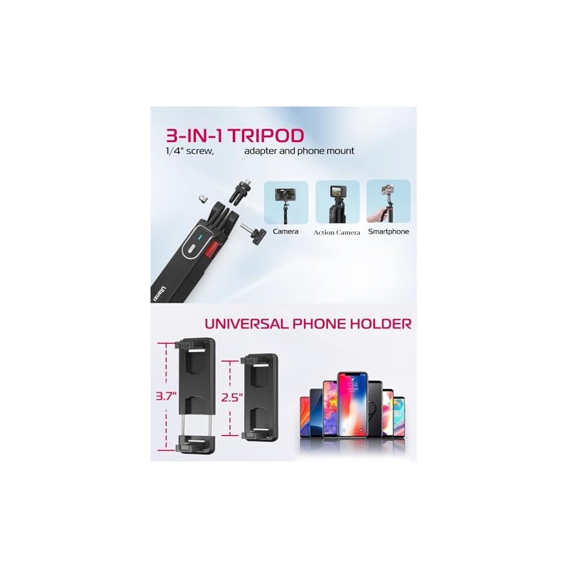 ULANZI MA09 Trípode Extensible para teléfono de 1.8M