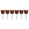 6PCS Bear Door Knob Orange Zinc Alloy Ceramic Decorative Bear