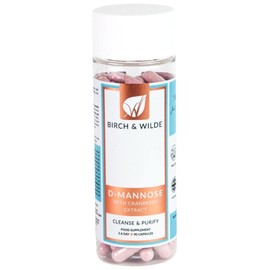 Birch & Wilde D-Mannose with Cranberry 1000-2000mg | 30+ Day Supply (90 Capsules x 500mg) | Natural Supplement for UTI, Cystitis, Bladder & Urinary Tract Health