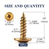 #8 x 5/8" Wood Screw 100Pcs Alloy Steel Standard Thread
