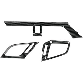 TOTMOX Compatible with Honda Civic Sedan 10th 2016-2021 ​​​Carbon Fiber/Chrome Dashboard AC Air Vent Outlet Cover Trims Frame Bezel ABS Decal Interior Moulding Accessories Scratches Protector