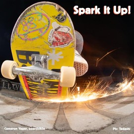 Tail Devil Rail Devils sparking skateboard deck rails by The ORIGINAL Tail Devil - 28 cylinder flints, two 14.25 inch rails, installs with wood mounting screws, Made in Hell - Color: Red