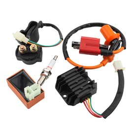 GOOFIT AC Racing Ignition Coil 6 Pin CDI Voltage Regulator Rectifier Solenoid Relay for CG 125cc 150cc Vertical Engine ATV Quad Go Kart