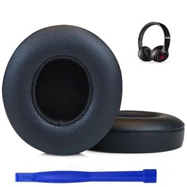 Replacement Beats Solo4 Ear Pads - with Protein Leather and Memory Foam Only for Beats Solo 4 On-Ear Headphones（Black）