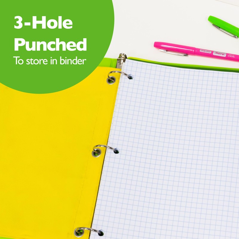 BAZIC 100 Ct. 4-1" Quad-Ruled Filler Paper