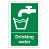 V Safety Drinking Water Sign - 200mm x 300mm -
