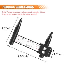 KITUREK PCD Gauge Ruler, Wheel/Rim Bolt Pattern Sliding Measuring Tool, Car Wheel Lug Bolt Pattern Gauge PCD Ruler for 4 5 6 8 Holes Sliding Caliper
