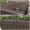 Devoko 80 Gallon Deck Box, Waterproof Resin Outdoor Storage Box