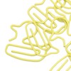 100Pcs Paper Clips Yellow Duck Shape Lightweight Portable Electroplating Process
