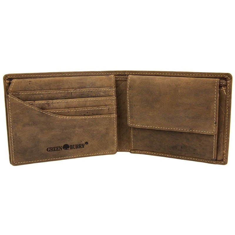 Greenburry Vintage Zodiac Sign Leather Wallet 12 cm, Taurus, Vintage