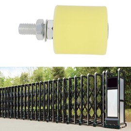 Be In Your Mind 4 Pcs 2" Nylon Slide Gate Guide Roller Roller Bearing Guiding Wheel for Electric Doors Sliding Doors Nylon Clamp Wheels Iron Doors with 6201 Bearing