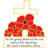 Poppy Car Window Sticker Remembrance Sunday Cross and Poppies -