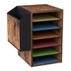 Unionly, 6 Tier Adjustable Countertop Mail Sorter, Mailboxes With Name