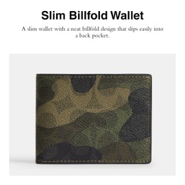 Coach Men's Slim Billfold, Signature Camo, One Size