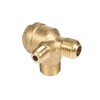 SENRISE Air Compressor Check Valve, Brass, 3-Way Male Threaded, 3/8"