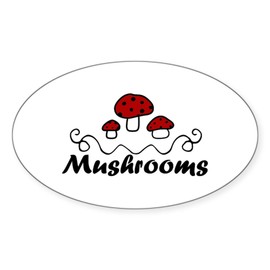 CafePress Mushrooms Sticker Oval Car Bumper Sticker