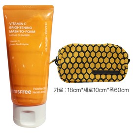 Innisfree Vitamin C Brightening Pack-to-Foam 120g+Canola Pouch (Yellow) / 이니스프리 비타민C 브라이트닝 팩투폼 120g+카놀라 파우치(옐로우)