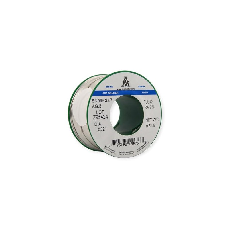 AIM Solder LeadFree Rosin Core Solder Wire Sn99 Ag0.3 Cu0.7