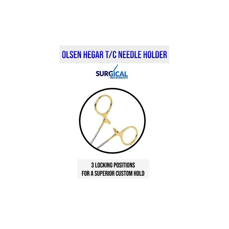T/C Olsen Hegar Needle Holder Surgical Instruments 7.5"