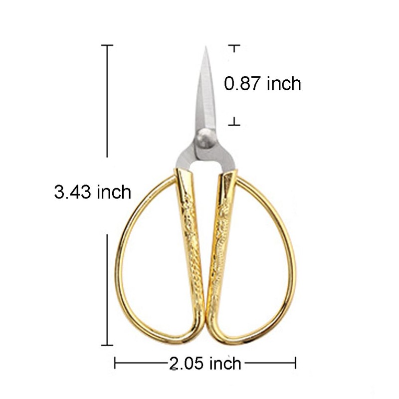 Aesosor 3.3-inch Small Sewing Embroidery Scissors, Stainless Steel Little Scissors