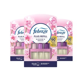 3 x Febreze 3Volution Plug-In Refills - Choose Your Favourite Scents from Popular ones - (BLOSSOM BREEZE)