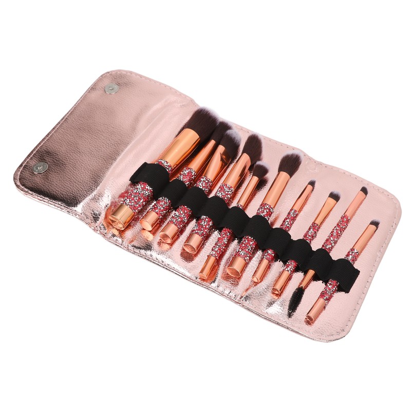 10pcs Makeup Brushes Set Soft Bristles Portable Cosmetics Tool Kits