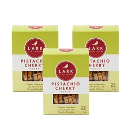 Pistachio Cherry Sablé - French Shortbread Cookies by Lark Fine Foods - Pack of 3