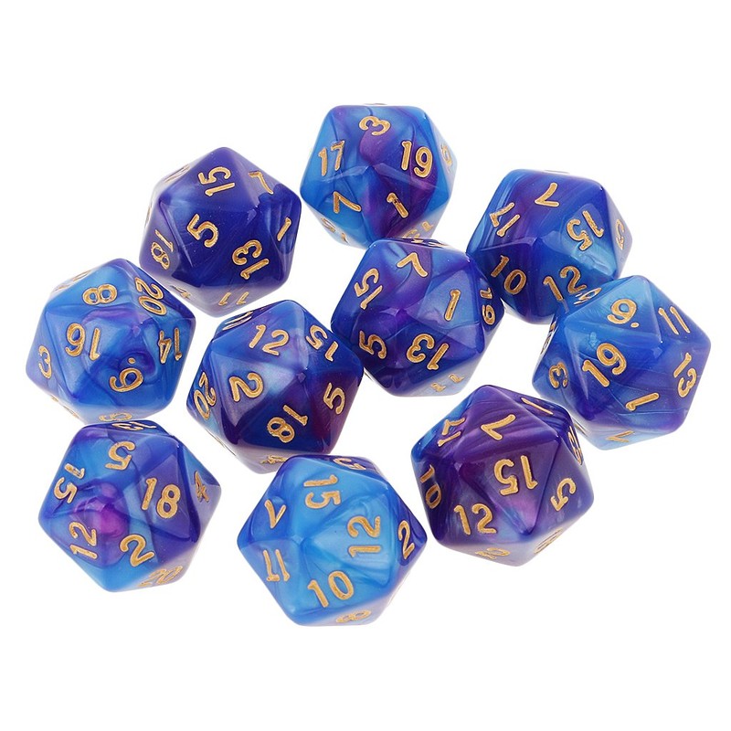 10pcs 20 Sided Dice D20 Polyhedral Dice for Dungeons and