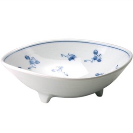 有田焼 梅花 Three 2-Folds Feet 小鉢 (Large)