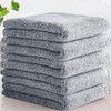 SHBaizoy Set of 10 Kitchen Towels, Microfibre Cleaning Cloth, Ultra Absorbent Dish Cloths (25 x 25 cm, Advanced Grey)