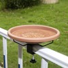 Hanizi Bird Bath Deck Mounted Bowl 12 Inches, Balcony Railing