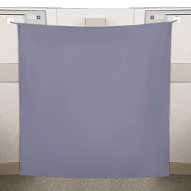 Pinkunn 40 x 48 Inch Office Cubicle Curtain with Stainless Steel Self Adhesive Hook Portable Privacy Door Partition Room Office Divider(Gray)