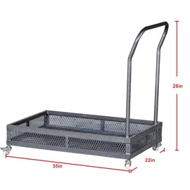 DHYGOTFUR Versatile Utility Wagon - Premium Aluminum Alloy Garden Cart with Unbeatable 500 lbs Capacity, 1.6 Inch Wheels and Removable, Perfect for Outdoor Tasks