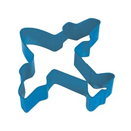 R&M Airplane 4" Cookie Cutter Navy Blue With Colored, Durable, Baked-on Polyresin Finish