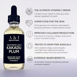 Vitamin C Serum, Pure Kakadu Plum Oil 2oz