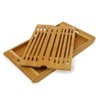 Chopping Board Kitchen Worktop Saver with Crumbs Collector Bamboo