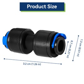 YAIRMIS 10 Pack 1/4" Drip Universal Straights Fitting Connectors, Quick Connect Universal Drip Irrigation Tubing Coupling Valve, Connector Locking Fitting for Sprinkler or Drip Irrigation System