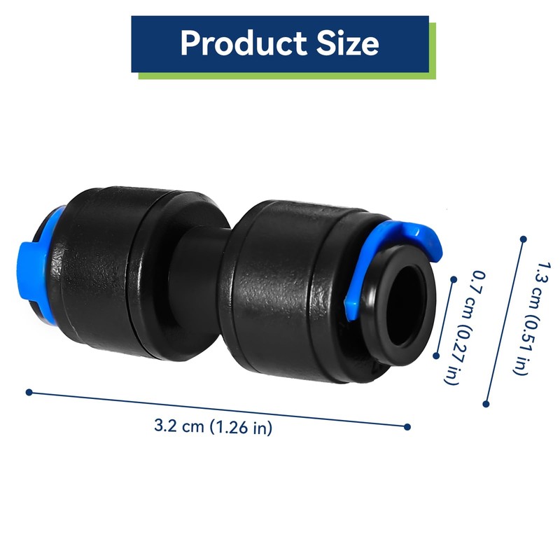 YAIRMIS 10 Pack 1/4" Drip Universal Straights Fitting Connectors, Quick