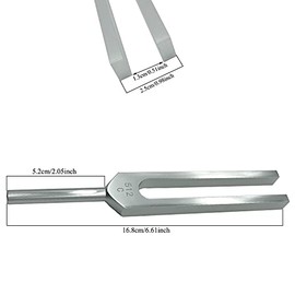 Diapasón de afinación de grado médico de 512C Hz con martillo de silicona y bolsa de almacenamiento, instrumento profesional de aleación de aluminio p