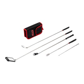 CTR 5PCS Telescoping Magnetic Pickup Tool Kit with Super Bright COB LED Square Inspection Mirror, Flexible Magnet Flashlight, Adjustable Inspection Tool with Long Handle - Best Gadgets Gifts for Men
