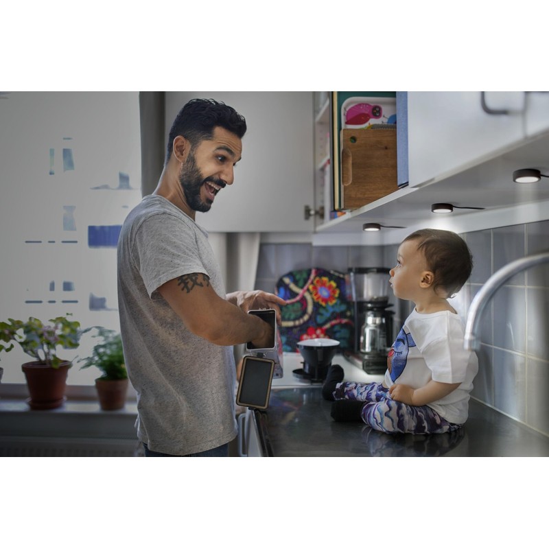 Ledvance Compact spotlights as under-unit lighting, black, 3 pieces, each