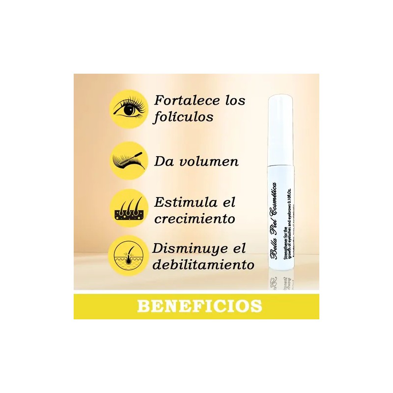 Sérum Alargador Fortalecedor De Pestañas Y Cejas Bella Piel