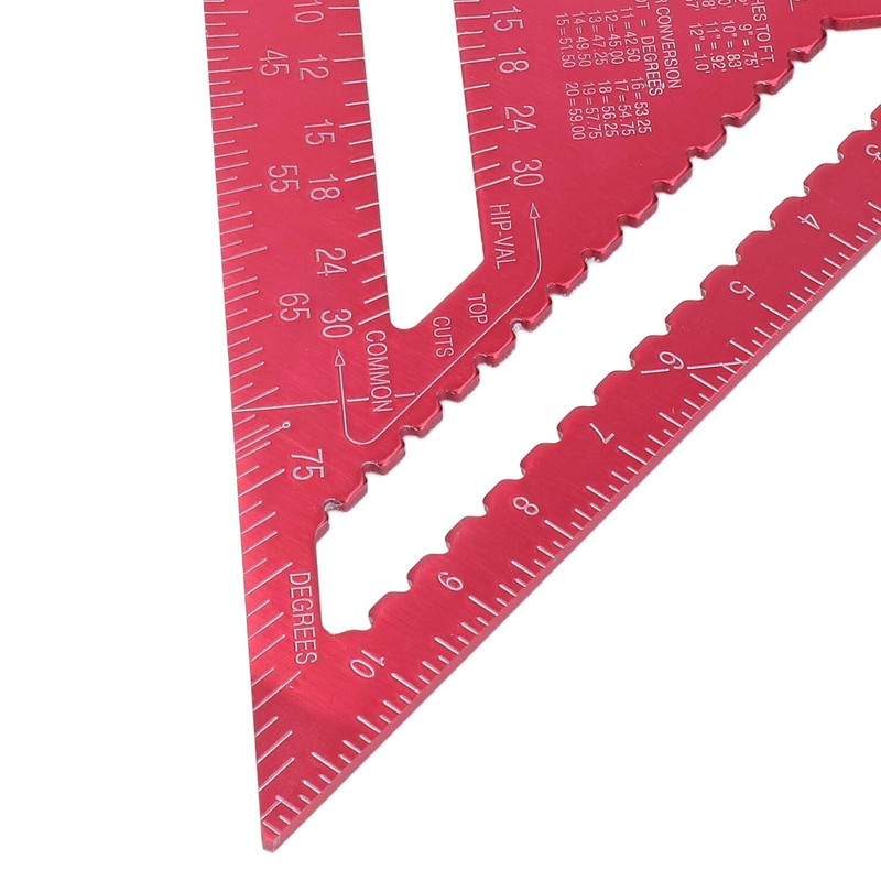 Woodworking Triangle Aluminum Alloy Red Corrosion Resistance Clear Scale Carpentry