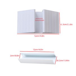 WHZAZGW 6pcs Fence Reinforcement Groove, Durable U Shape Portable Reinforcement Groove and Support Feet for Pet Gate, White, Suitable for Dog, Made of PP plastic