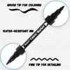 Reaeon Black Fabric Markers, Dual Tip Fabric Paint Markers, Permanent