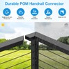 RailinGo Handrail Corner Connector - Flat Handrail Accessories, POM Handrail