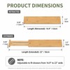 Dzueo 6 Pack Wood Drawer Dividers - Expandable Wooden Drawer