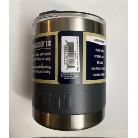 YETI Rambler 10 oz Charcoal Lowball with Magslider Lid - Brand New